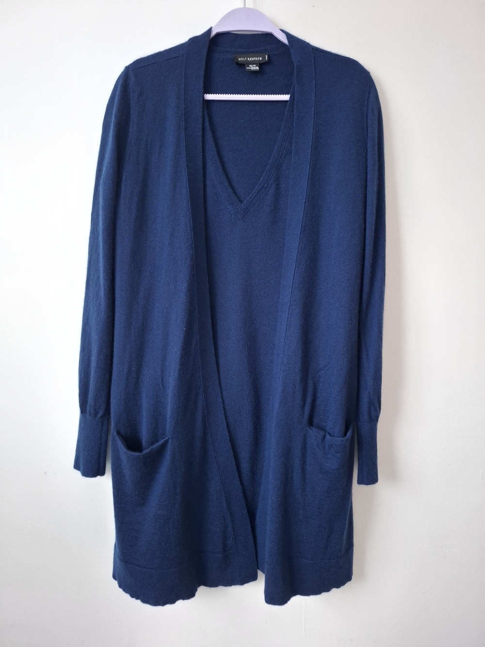 Cashmere 2 Set - Navy Tunic and Open Cardigan